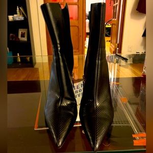 Zara black stiletto heel booties